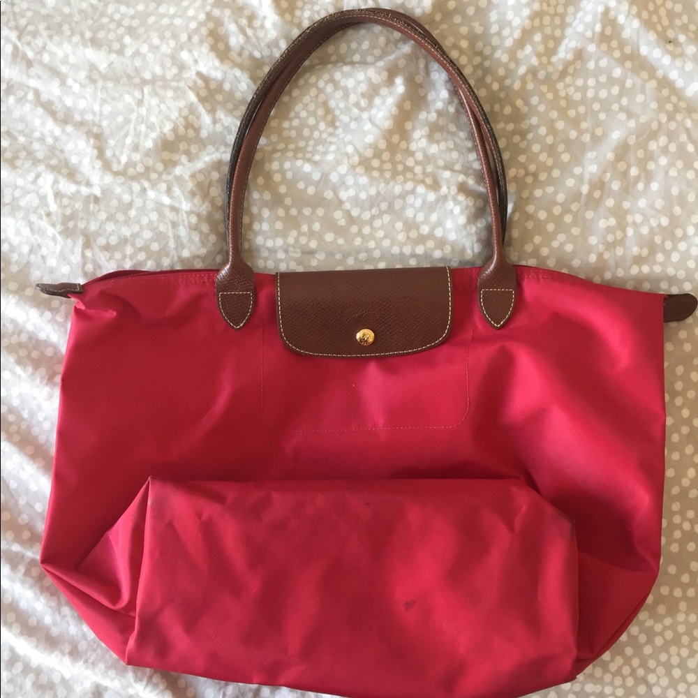 Longchamp Le Pliage Tote Large Red